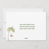 Begroting kerstvakantieband feestdagenkaart (Achterkant)