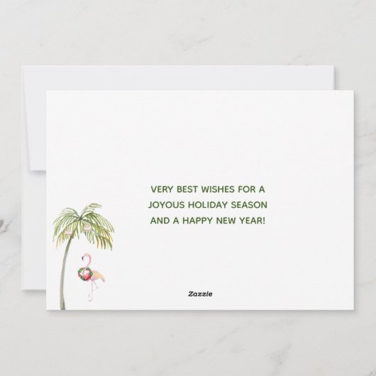 Begroting kerstvakantieband feestdagenkaart (Achterkant)