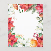 BEGROTING Kerstwinter Poinsettia Bloem Lijst (Achterkant)