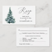 Begroting kerstwinter SM Meal RSVP Informatiekaartje (Voorkant / Achterkant)