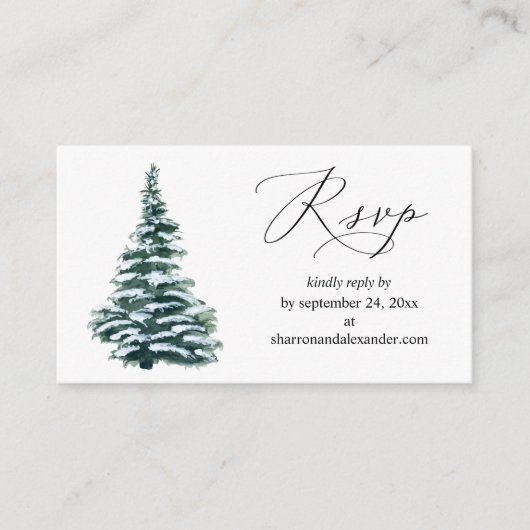 Begroting kerstwinter SM Meal RSVP Informatiekaartje (Voorkant)