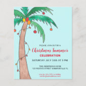Begroting kerstzomerfeest Palmuitnodiging (Voorkant)