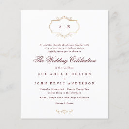 Begroting klassieke bruiloft voor Bourgogne en mar Flyer