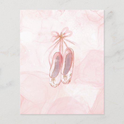 BEGROTING Kleine danser 1e verjaardag Uitnodiging  (Achterkant)