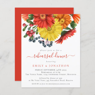 Begroting kleurrijke Herfst Florals repetitief din