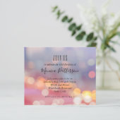 Begroting kleurrijke lichten feestdag uitnodiginge (Staand voorkant)