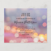 Begroting kleurrijke lichten feestdag uitnodiginge (Voorkant)