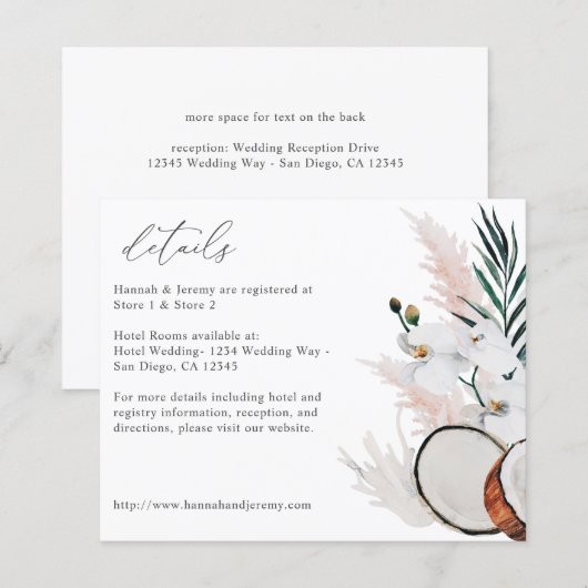 Begroting Kokosnoot Koraal - Witte Florence - Gege (Voorkant / Achterkant)