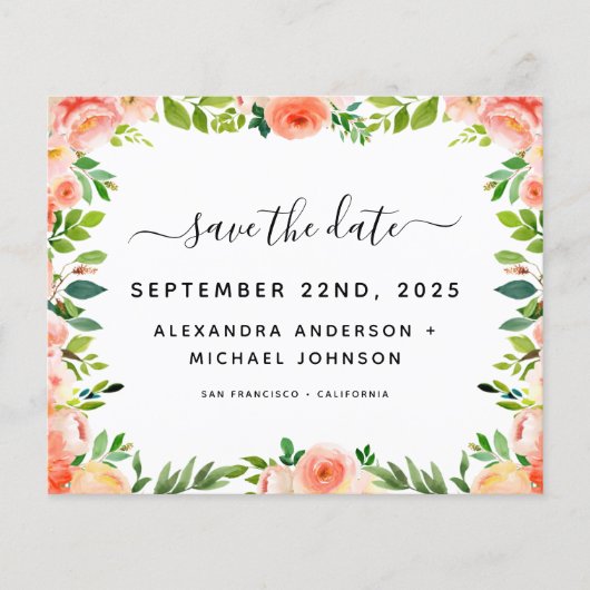 Begroting Koraalpervlakte sparen de Uitnodiging va Flyer (Voorkant)