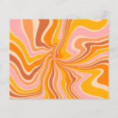 Begroting krijgt Groovy Pink Oranje Foto Birthday  (Achterkant)