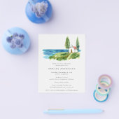 Begroting Kustafel Waterverf Bridal Shower Flyer (Enkel)