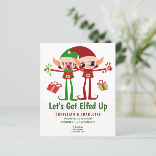 BEGROTING LAAT U VREEMDE kerstfeestvieren (Staand voorkant)