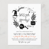 Begroting Laten we Spooky Halloween Birthday Party (Voorkant)