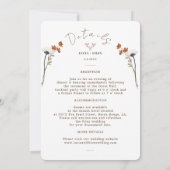 Begroting legante wilde bloemen in één keer kaart (Achterkant)