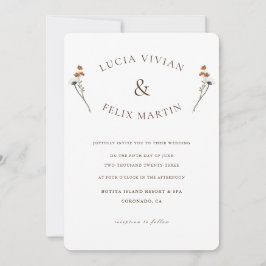 Begroting legante wilde bloemen in één keer kaart