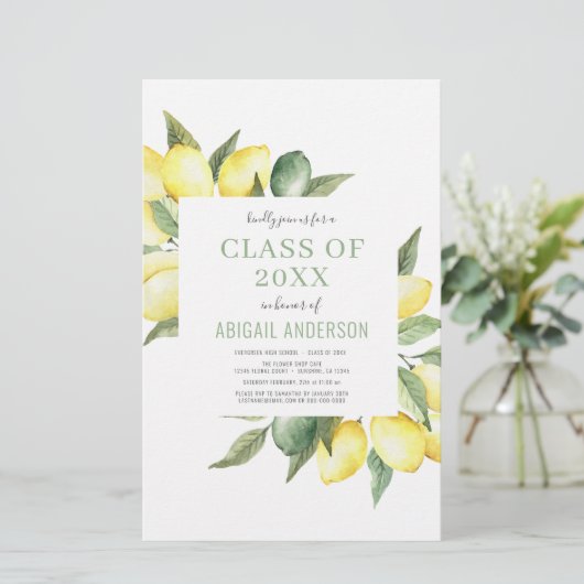 Begroting Lemon Modern Klasse 2023 Uitnodiging (Staand voorkant)