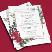 Begroting Lijst Poinsettia Winter Kerstmis Flyer