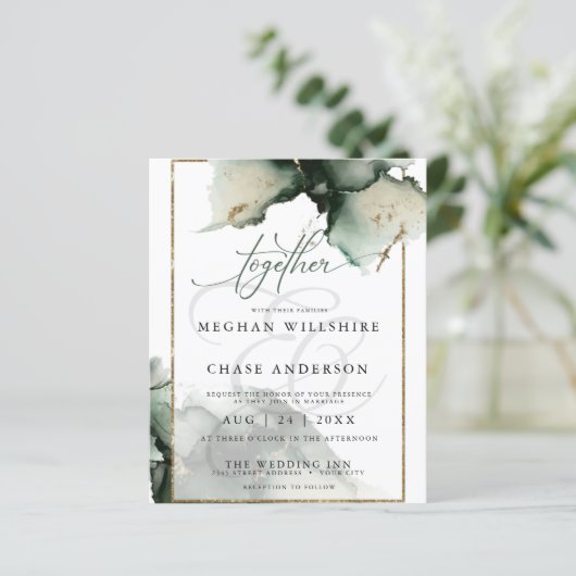 Begroting maar mooi Abstract Sage Green (Staand voorkant)