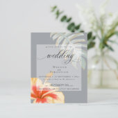 Begroting maar mooie bruiloft Coral-Yellow Hibiscu (Staand voorkant)