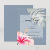 Begroting maar mooie bruiloft roze hibiscus (Voorkant / Achterkant)