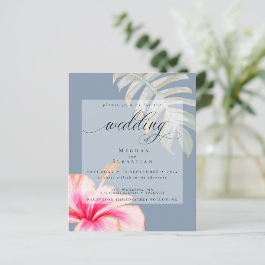 Begroting maar mooie bruiloft roze hibiscus (Staand voorkant)