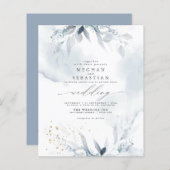 Begroting, maar mooie Elegant Blue Waterverf (Voorkant / Achterkant)