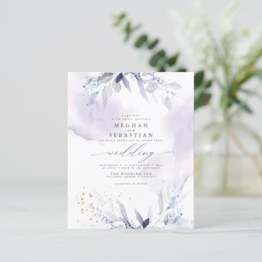 Begroting, maar mooie Elegant Plum Waterverf (Staand voorkant)