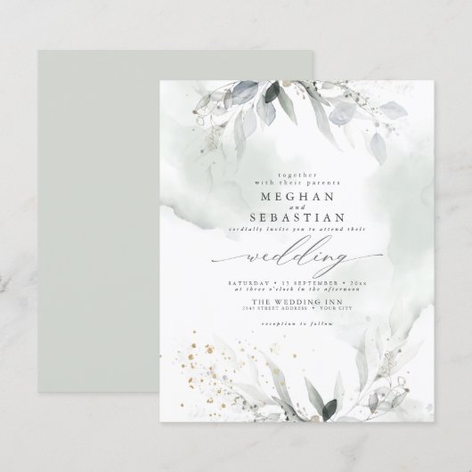 Begroting, maar mooie elegante Waterverf (Voorkant / Achterkant)