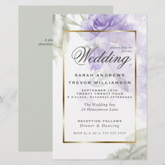 Begroting, maar mooie Roestelijke Paarse Rozen (Voorkant / Achterkant)