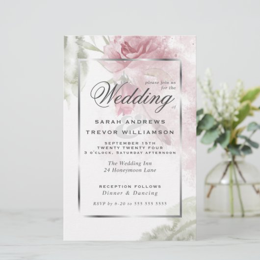 Begroting maar mooie roze roze rozen (Staand voorkant)