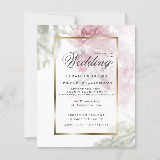 Begroting maar mooie roze roze rozen (Voorkant)