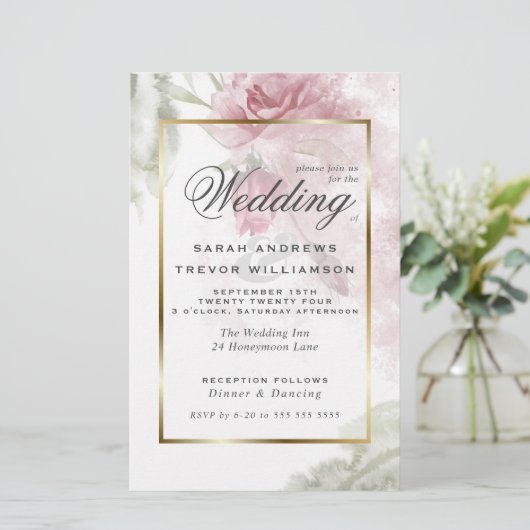 Begroting maar mooie roze roze rozen (Staand voorkant)