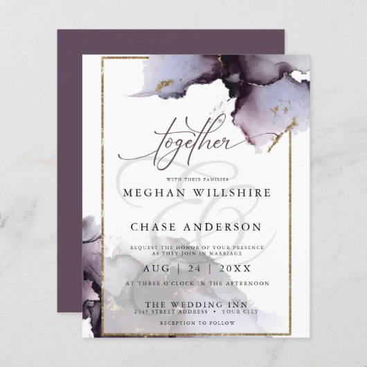 Begroting maar prachtig Abstract Amethyst Paars (Voorkant / Achterkant)