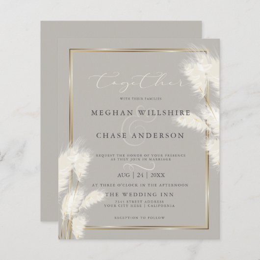 Begroting maar prachtig Elegant Ivory Pampas Grass (Voorkant / Achterkant)