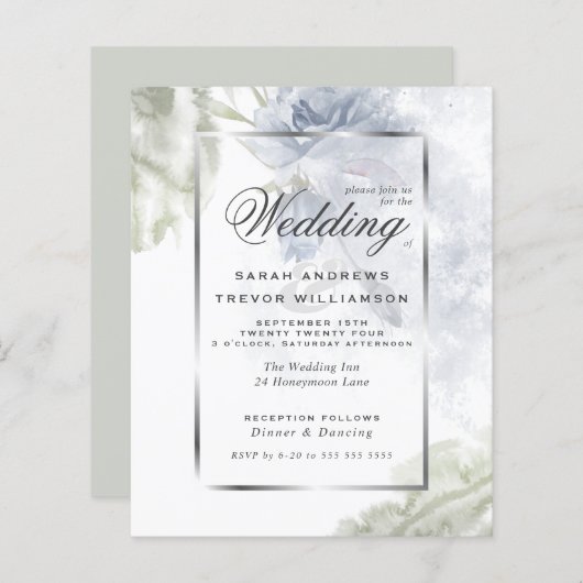 Begroting, maar prachtige Roestblauwe Rozen (Voorkant / Achterkant)