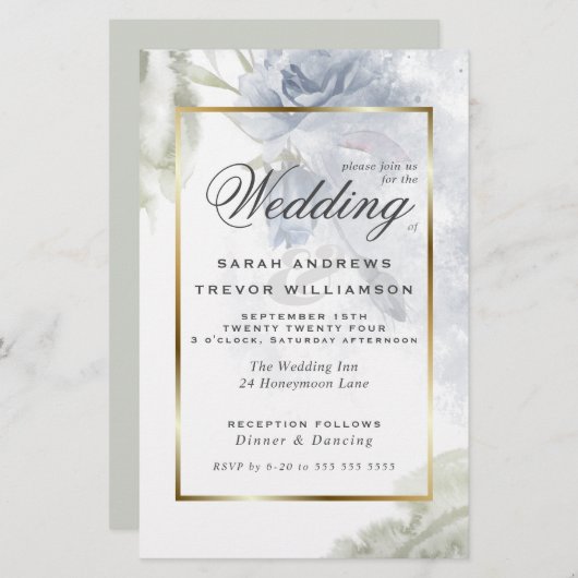 Begroting, maar prachtige Roestblauwe Rozen (Voorkant / Achterkant)