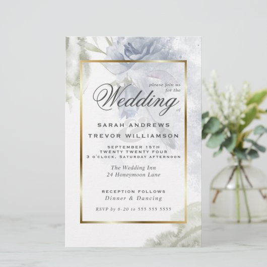 Begroting, maar prachtige Roestblauwe Rozen (Staand voorkant)