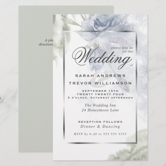 Begroting, maar prachtige Roestblauwe Rozen (Voorkant / Achterkant)