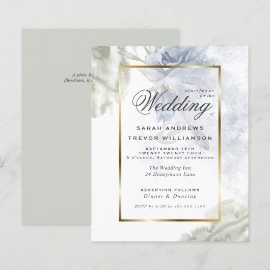 Begroting, maar prachtige Roestblauwe Rozen (Voorkant / Achterkant)