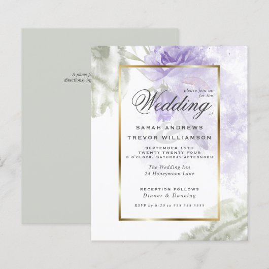 Begroting, maar prachtige Roestelijke Lila Paarse  (Voorkant / Achterkant)