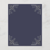 Begroting  marine Silver Birthday Uitnodiging (Achterkant)