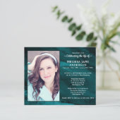 Begroting Marmer Green Celebration of Life Invitat (Staand voorkant)