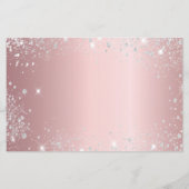 Begroting masquerade party blush roze save the dat (Achterkant)