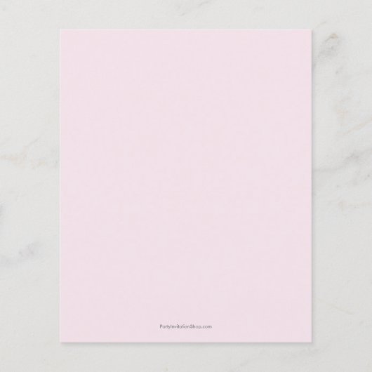 Begroting Meisjes eerste uitnodiging (Achterkant)