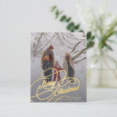 Begroting Merry kerst multi-foliday-kaart (Staand voorkant)