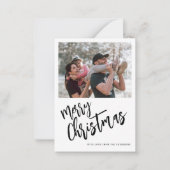 Begroting Merry kerstfoto simpele feestdag Notitiekaartje (Voorkant)