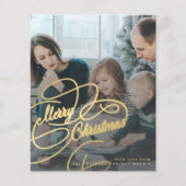 Begroting Merry Kerstmis 5 foto collage begroeting Flyer (Voorkant)