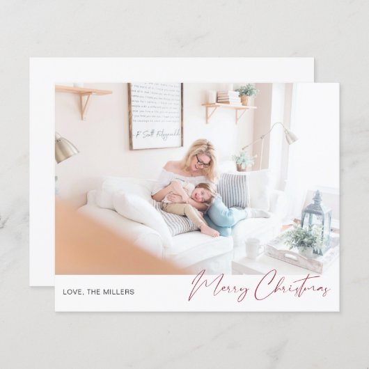 Begroting Merry Kerstmis Modern Minimalistische Fo (Voorkant / Achterkant)