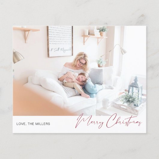 Begroting Merry Kerstmis Modern Minimalistische Fo Flyer (Voorkant)