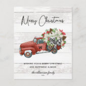 Begroting Merry Kerstmis  Red Truck Flyer (Voorkant)
